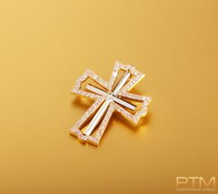 Золотой крестик "Крест в сиянии"