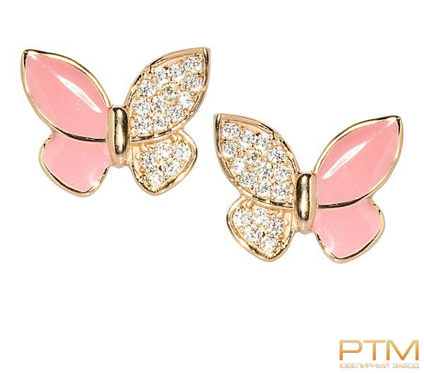 Серьги с Эмалью С310730.1
